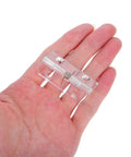 Hand holding Six Pack Acrylic Self Closing Concealed Door Hinges With Spring Mechanism 45x35mm Invisible Cabinet And Interior Door Hardware