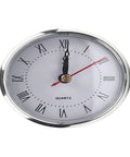 80mm Quartz Clock Insert With Easy Read Black Arabic Numerals On White Face And Transparent Lens Replacement Movement