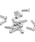 Close-up of 230-Piece M2 Stainless Steel Button Head Screws, part of the Hex Socket All-in-One Pro-Grade Kit for DIY projects and RC cars.