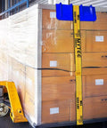 Built Tough 10 Pack Blue V Shaped Corner Protectors Heavy Duty Wide Wing Edge Guards 8X8X24 Inch HDPE securing stacked boxes on truck