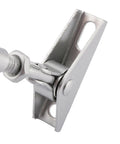 Close-up of Heavy Duty Door Closer With Adjustable Speed Hydraulic Buffer for Commercial Doors in Silver Finish