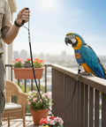 Adjustable Bird Flight Suit Harness Escape Proof Design With Anti Bite Straps on parrot outdoors