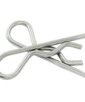 Stainless Steel R Clips 5mm Wire Diameter 100mm Length 2 Pack Heavy Duty Hitch Pin Clips for Trailers and Equipment Rust Resistant Retaining Cotter Pins