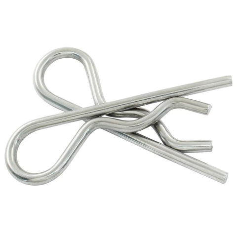 Stainless Steel R Clips 5mm Wire Diameter 100mm Length 2 Pack Heavy Duty Hitch Pin Clips for Trailers and Equipment Rust Resistant Retaining Cotter Pins