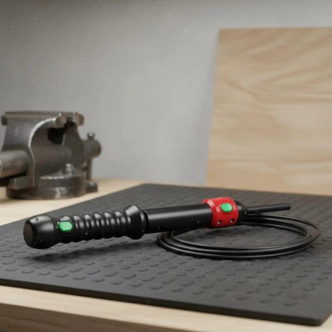 Manual Wire Puller Cable Threading Tool Hand Wire Threader With Steel Housing Portable Design For Electricians Attic Wall And Conduit Installations For Precise Line Pulling And Smooth Cable Guidance, black with coiled cable