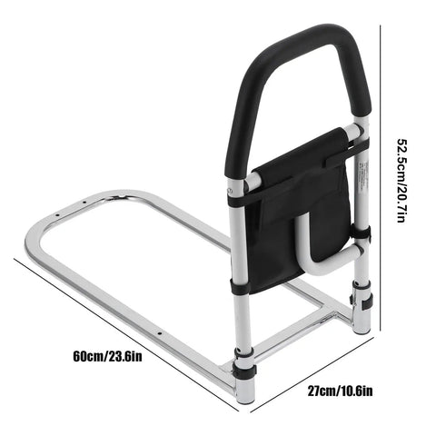 Bed Rails With Storage Bag And Assist Handle Grab For Seniors And Pregnant Folks, Easy Tool Free Assembly, 23.6 Inch Frame View