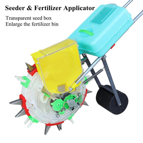 All In One Garden Seeder With Ten Seed Plates, transparent seed box, stainless steel duckbill tip, five outlet seeder