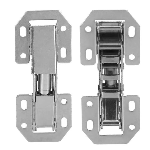 Hidden Cabinet Hinges 10 Piece Frog Style Non Mortise 90 Degree Spring Hinges For Cupboard Wardrobe Doors Soft Close Easy Install Steel Construction For Kitchens And Bathrooms