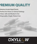 Oxyllow swivel oxygen-tube connectors, white rigid plastic, 5-count set with barbed ends