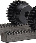 Two Piece 1 Module 15-Tooth Spur Gears and 10x10x500mm Gear Rack for Precise Meshing and Smooth Power Transfer in 45 Steel Pinion Gear Set