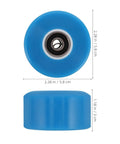 Outdoor Quad Skates Wheel Replacement Set With 8 Navy PU Non Light Wheels And Spanner for quad skates and luggage