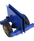 Heavy Duty Door Cart With 550 Lb Load Capacity And Secure Clamp For Moving Stone Glass Drywall And Fences features blue heavy gauge steel and pneumatic wheels.