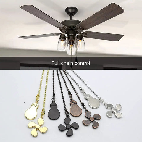 Ceiling Fan Pull Chain Set, 4 Piece Extension Pendant Kit For Lights And Fans, 12 Inch Extender With Ball Connector In Antique Bronze Copper Build For Durability, Easy Install For Ceiling Fans Lighting And Ventilation