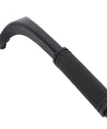 Close-up of ergonomic handle on Forked Design Woodworking Push Stick with rubber grip.