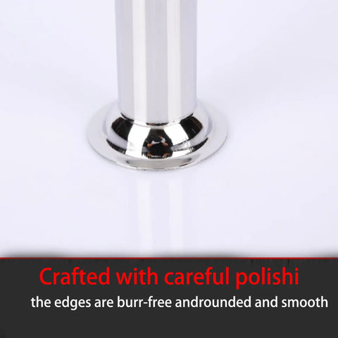 Close-up view of polished base of Three Size Sausage Stuffer Tubes Set For Size Five Stuffer Durable Stainless Steel Interchangeable Hakka Tubes.