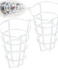 Dead Simple White Fire Sprinkler Head Guard Cover 2 Pack Fits 1/2 And 3/4 Inch Heads 6 Inch Deep protective cages