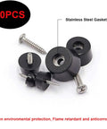 Heavy Duty Rubber Feet And Screw Kit With Stainless Steel Washers For Furniture Sofa Legs Cutting Board Anti Slip Protective Pads with assorted pieces.