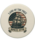 Patriotic Sailboat PopGrip For Phones, Red White And Blue 4th Of July Adhesive Grip, Land Of The Free Since 1776 Theme design