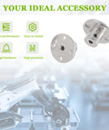 3mm Rigid Flange Coupling Connector Set For DIY RC Models, showing steel couplers with electroplated finish and robot background