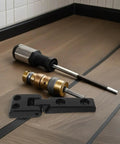 Forklift Hood Hinge Kit For Industrial Engines, Heavy Duty Dual Joint Engine Cover Replacement, shown with installation tools