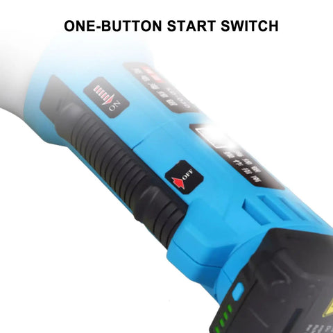 Close-up of the Beast 300W Foam Cutter handle with one-button start switch