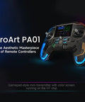 Open Source RC Transmitter With 2.4 Inch IPS Screen, Gyro Stabilized 2.4GHz Radio, Retractable Antenna, front view with LED lights