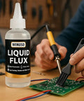 Water Based No Clean Solder Flux for Electronics Soldering, RoHS and REACH Compliant, 4oz Lead Free Liquid Flux application on PCB