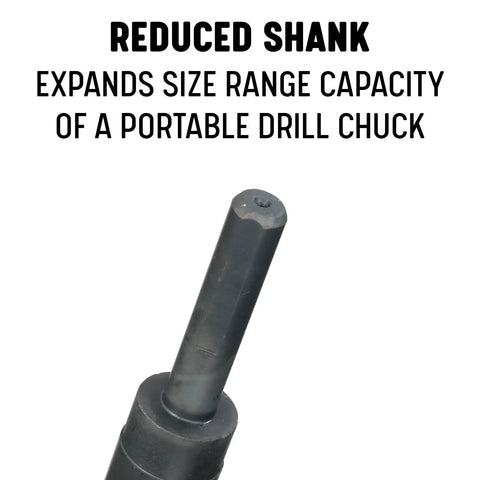 1 Inch By 12 Inch HSS Extra Long Drill Bit With Half Inch Shank For General Purpose Drilling, reduced shank detail