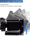 D70 Pro-Grade Rotary Axis Attachment for Fiber Laser Engravers with 70mm rotating shaft and 0-90° adjustable function.