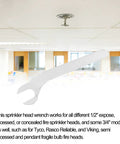 Universal Fire Sprinkler Wrench Tool Heavy Duty Multi Grip, 3/4 inch size, for adjusting exposed sprinkler heads.