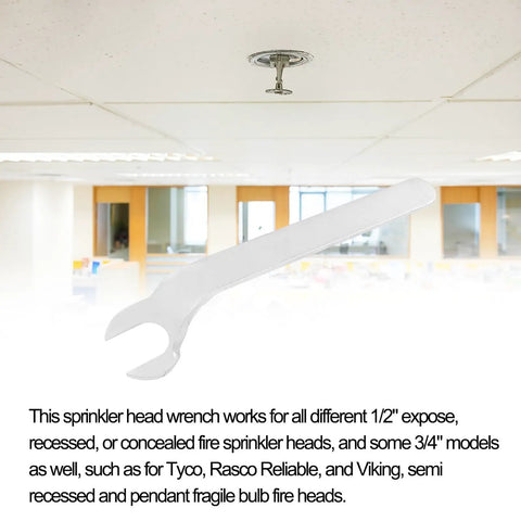 Universal Fire Sprinkler Wrench Tool Heavy Duty Multi Grip, 3/4 inch size, for adjusting exposed sprinkler heads.