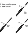 Three Pack F4U RC Plane Propellers With Prop Savers and Adapters For T28 And P51 Style RC Aircraft, Spare Replacements