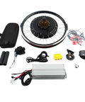 Powerful 48V 1000W Rear Wheel Electric Bike Conversion Kit for 20 Inch Mountain Bikes laid out with accessories