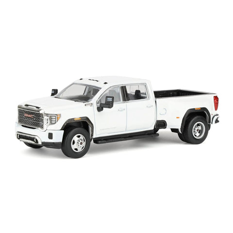 GMC Sierra 3500HD Denali Dually Diecast Truck 1/64 Scale Sick White Frost Exclusive Karson Diecast Limited Edition Collectible