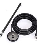 27MHz CB Radio Antenna Soft Whip With Magnetic Base For Handheld And Mobile Use Flexible Durable Antenna With BNC And PL259 Male Connectors