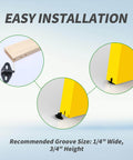 4 Pack Black Floor Guides For Sliding Barn Door Hardware T Shape Floor Mounted Bottom Track Guides with easy installation detail