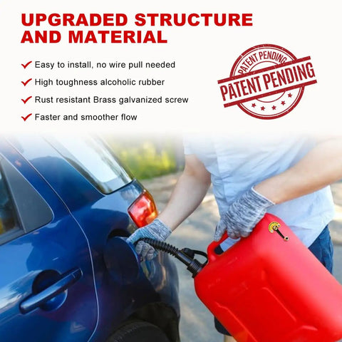 Person using Six Pack Universal Gas Can Vent Caps Replacement Vent Plugs For Faster Flow Leak Proof Sealing Ethanol Resistant Rubber With Brass Coated Housing Rustproof Durable Gas Can Accessories on red gas can