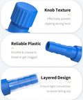 Pawfly blue aquarium air control valve for 3/16 ID tubing; single-way adjustable flow regulator, 10-pack.