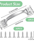4 Pack Stainless Steel Garage Door Handle Set With 6 Inch Heavy Duty Gate Handles Included 16 Screws Ideal For Screen Doors