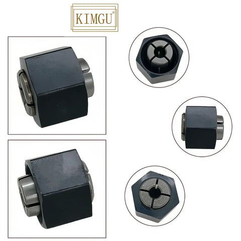 1/4-Inch Collet And Nut Replacement Kit Two Pack For Power Tools, 6.35mm Shank, Durable Steel, Quick Swap No Fuss Install