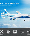 Multiple effects of Starter Friendly Foam RC Airplane With 3 Batteries, 2.4GHz Long Range Remote, Up To 656 Feet Flight Range.