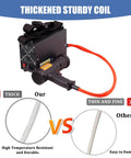 Heavy Duty Induction Heater Workhorse With Four Swappable Coils For Quick Bolt And Bearing Removal shows thick sturdy coil design with hose.