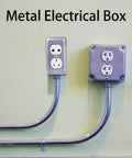 12 Pack Galvanized Rugged Single Gang Metal Electrical Box Kit With Ten Half Inch Knockouts And Six Side Knockouts Raised Ground Thirteen Cubic Inches Capacity One And Seven Eighths Inch Deep Junction Box on wall outlets