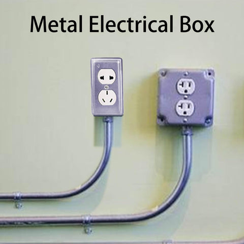 12 Pack Galvanized Rugged Single Gang Metal Electrical Box Kit With Ten Half Inch Knockouts And Six Side Knockouts Raised Ground Thirteen Cubic Inches Capacity One And Seven Eighths Inch Deep Junction Box on wall outlets