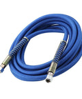 Blue Silicone Rubber Steam Hose for Boilers, High Pressure Steam Tube Delivers Reliable 4MPa Capacity, coiled on white background.