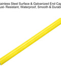 Polyurethane Coated Conveyor Roller 2 Inch Diameter, 24 Inch Length With Stainless Steel End And Galvanized Support, Yellow Finish