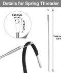 Spring threader detail from 16 Piece Drawstring Threader Kit For Hoodies Jackets Coats Pants And Shorts With Elastic Threaders Loop Turner Hooks