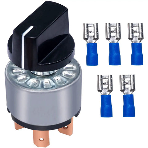 4 Position Rotary Switch For Fans And Heaters, 3 Speed Latching Switch With Tough As Nails Heavy Duty Metal Body, Knob And Terminals