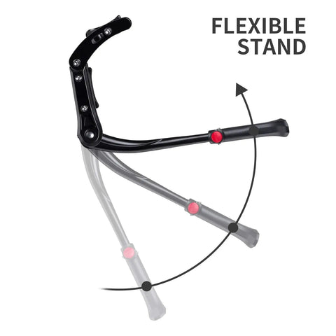 Rugged Mountain Bike Kickstand For 24 To 28 Inch Bikes, Adjustable Height 7 To 13 Inches, Quick Install Side Stand shown extended
