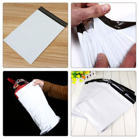 White Plastic Mailing Bags Pack Heavy Duty Self Seal Envelopes Lightweight Yet Thick And Durable Weatherproof for Clothes Shipping